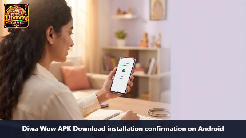 Diwa Wow APK Download installation confirmation on Android
